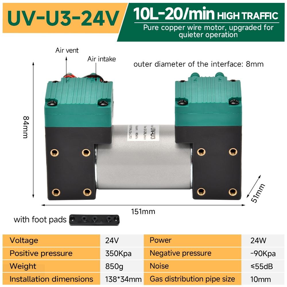 UV U3 Dual-Head Diaphragm Pump
